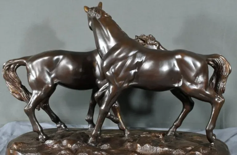 Bronze « Chevaux Arabes », d’après P-J. Mène – Début XXe