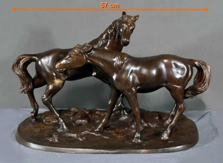 Bronze « Chevaux Arabes », d’après P-J. Mène – Début XXe