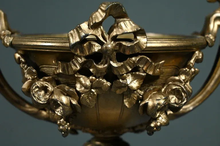 Garniture de Cheminée en Régule et Marbre, Art Déco – 1920