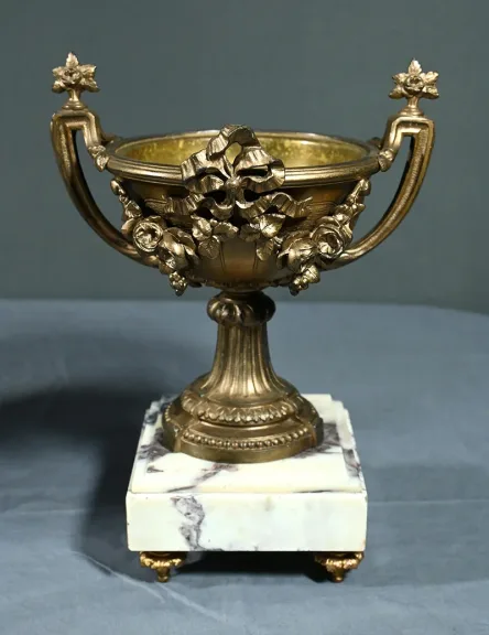 Garniture de Cheminée en Régule et Marbre, Art Déco – 1920