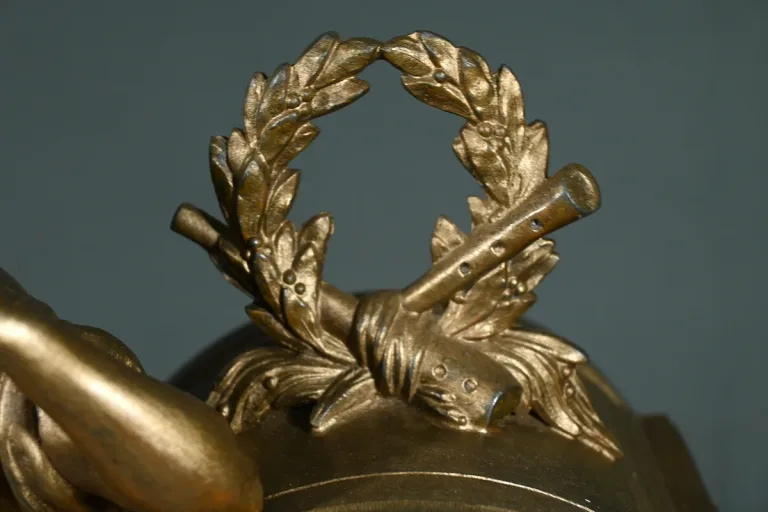 Garniture de Cheminée en Régule et Marbre, Art Déco – 1920