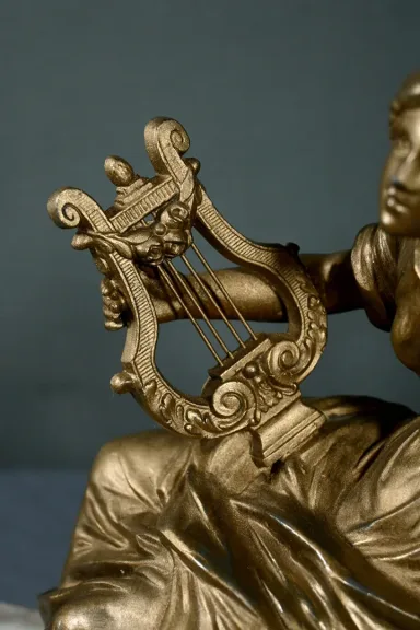 Garniture de Cheminée en Régule et Marbre, Art Déco – 1920