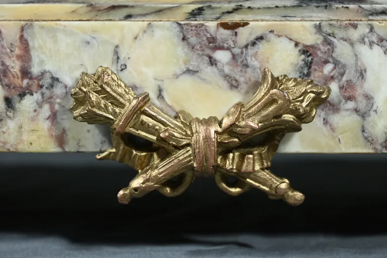 Garniture de Cheminée en Régule et Marbre, Art Déco – 1920
