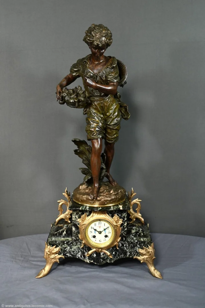 SPELTER EN MARMEREN KLOK