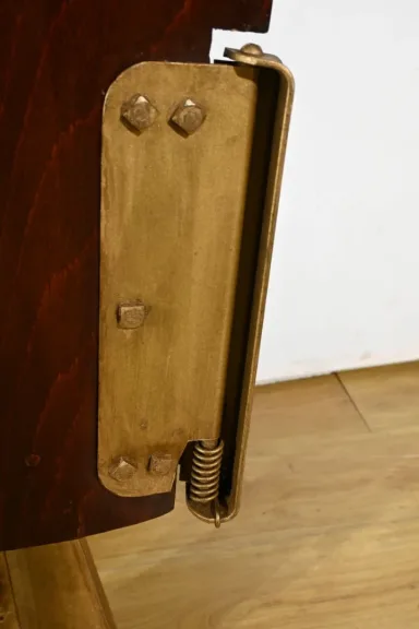 Fauteuils de Cinéma en Simili-Cuir et Acajou – 1950