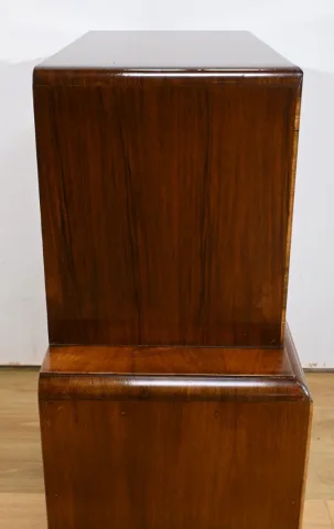 Meuble Vitré Rurka en Ronce de Noyer, Art Déco – 1940