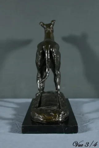 Bronze « Le Lévrier », signé E.Frémiet – Fin XIXe