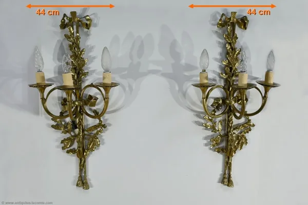 Appliques Murales en Bronze, d’après C.Galle, époque Napoléon III – Milieu XIXe