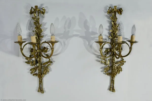 Appliques Murales en Bronze, d’après C.Galle, époque Napoléon III – Milieu XIXe