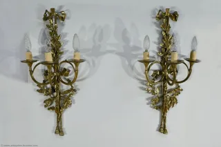 Appliques Murales en Bronze, d’après C.Galle, époque Napoléon III – Milieu XIXe