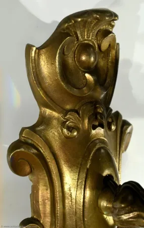 Appliques à Pampilles en Bronze et Cristal, style Louis XV – Fin XIXe