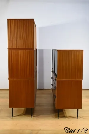 Meuble Modulable en Acajou, époque Modernisme – 1960