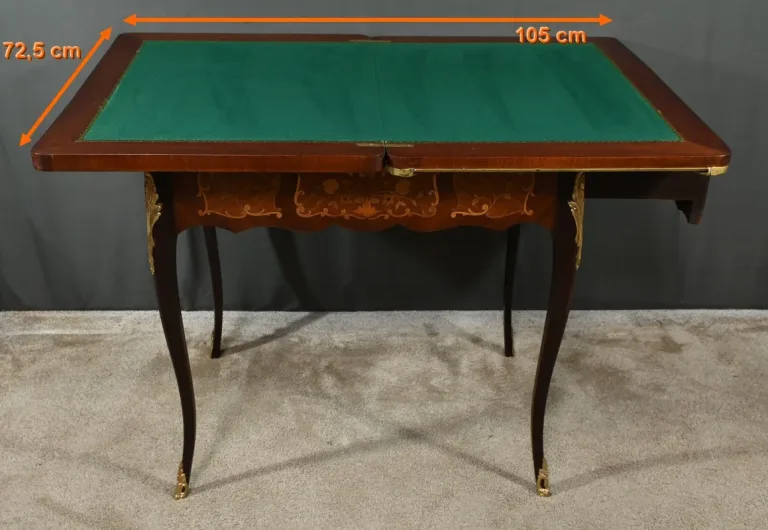 Table de Jeux en Acajou, style Transition Louis XV/Louis XVI – Fin XIXe