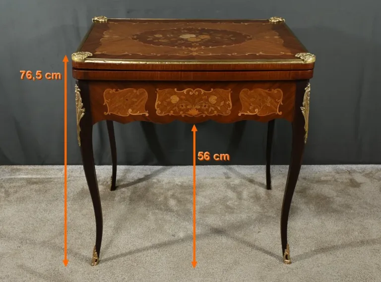 Table de Jeux en Acajou, style Transition Louis XV/Louis XVI – Fin XIXe