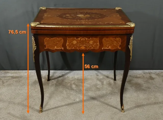 Table de Jeux en Acajou, style Transition Louis XV/Louis XVI – Fin XIXe