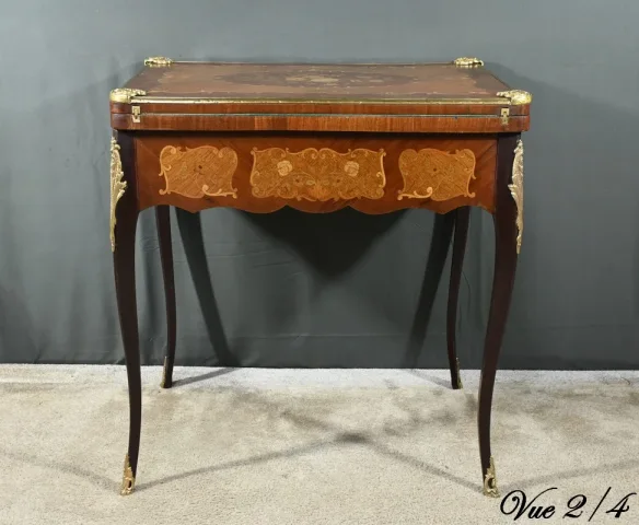 Table de Jeux en Acajou, style Transition Louis XV/Louis XVI – Fin XIXe
