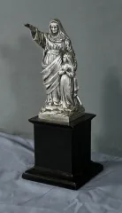 SILBERNE PLATTENSTATUETTE DER HEILIGEN ANNA und DER JUNGFRAU MARIA