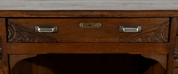 Bureau à Caissons en Chêne, Art Déco – 1940
