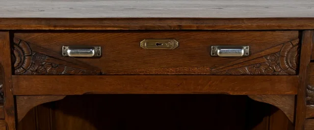 ART DECO PERIOD PEDESTAL DESK