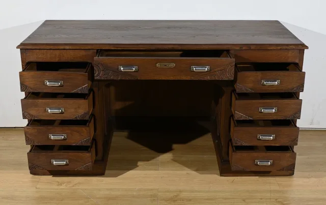 ART DECO PERIOD PEDESTAL DESK
