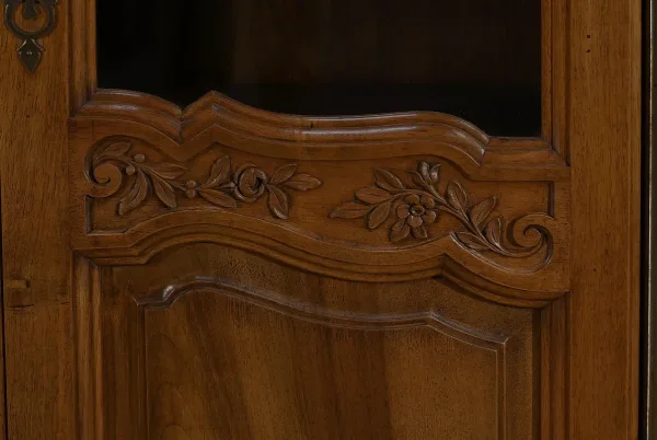 Bibliothèque Vitrine en Noyer, Style Louis XV - Fin XIXe