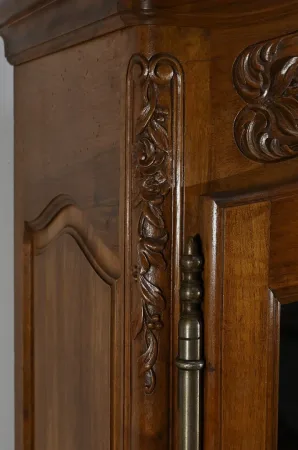 Bibliothèque Vitrine en Noyer, Style Louis XV - Fin XIXe