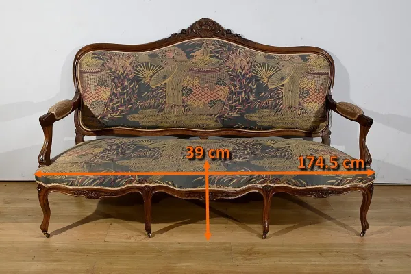 WOHNZIMMER-GRUPPE IM LOUIS XV-STIL