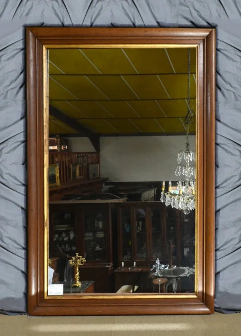 Important Miroir en Chêne et Bois Doré – 1900