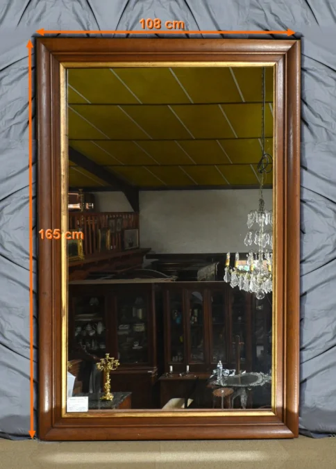 Important Miroir en Chêne et Bois Doré – 1900