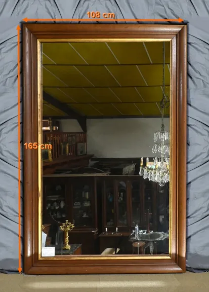 Important Miroir en Chêne et Bois Doré – 1900