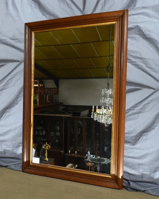 Important Miroir en Chêne et Bois Doré – 1900