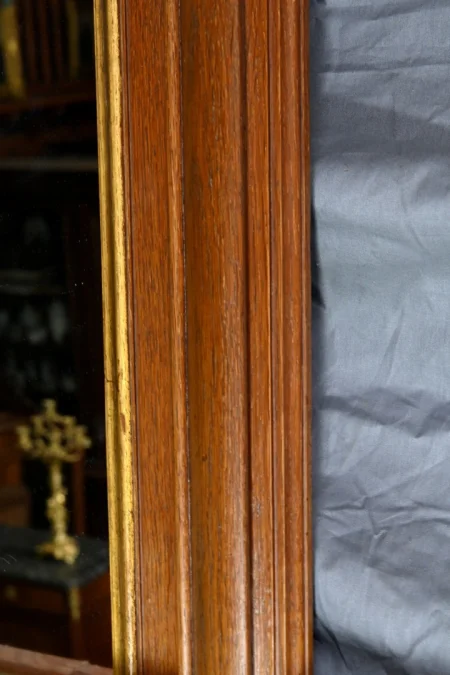 Important Miroir en Chêne et Bois Doré – 1900