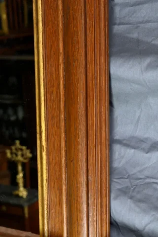 Important Miroir en Chêne et Bois Doré – 1900