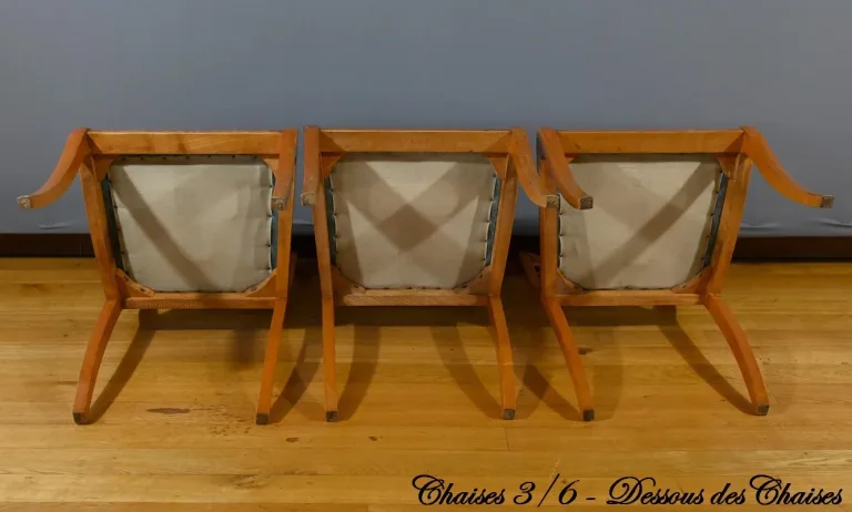 Chaises en Erable Moucheté, style Charles X – Milieu XXe