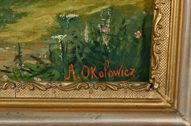OIL ON CANVAS by N. OKOLOWICZ