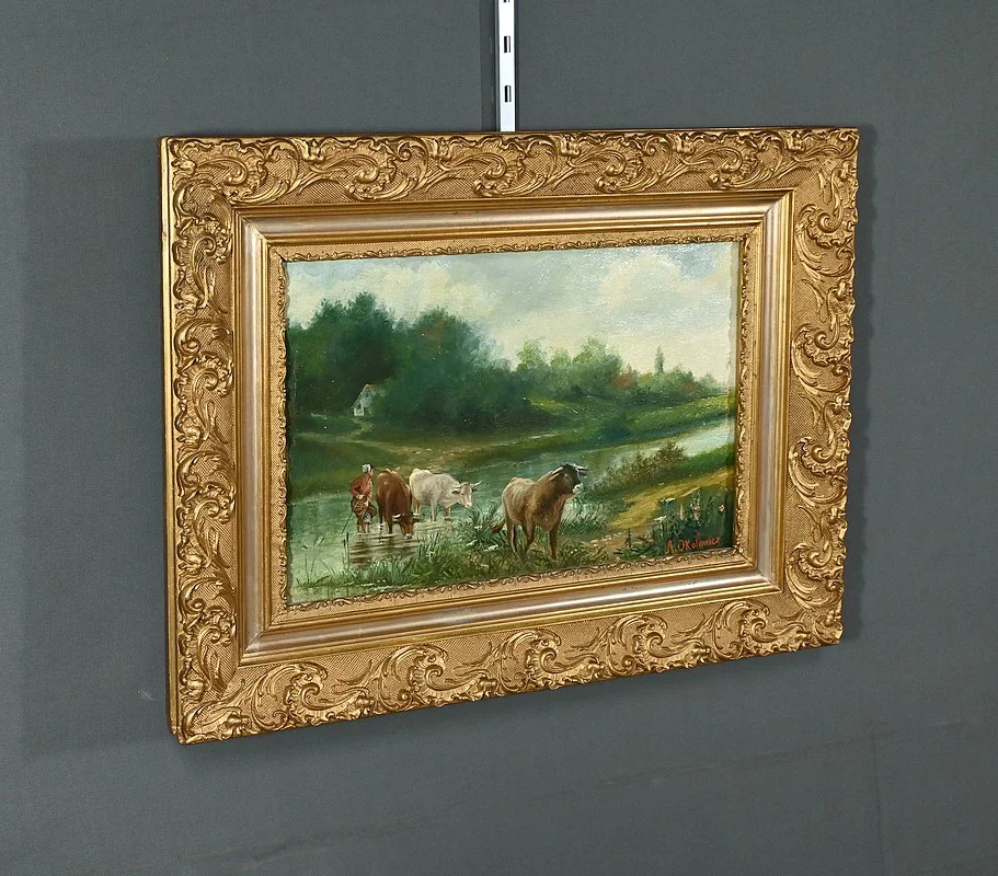 ÖL AUF LEINWAND von N. OKOLOWICZ