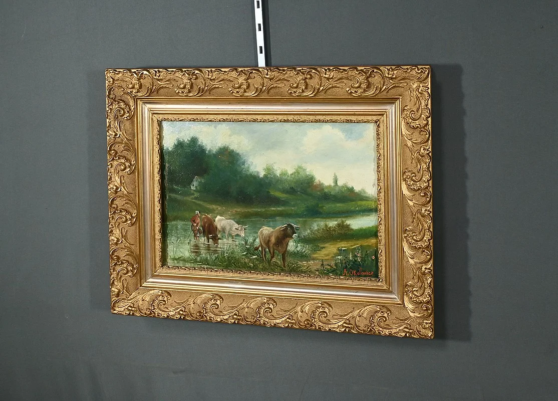 ÖL AUF LEINWAND von N. OKOLOWICZ