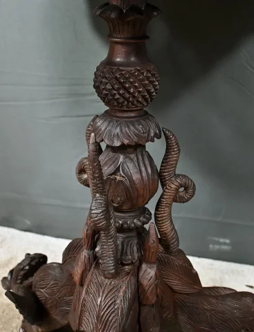 Guéridon Anglo-indien en Bois Exotique – Fin XIXe