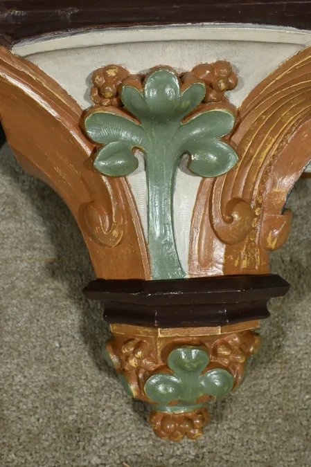 PAIR OF BAROQUE STYLE WALL SHELVES