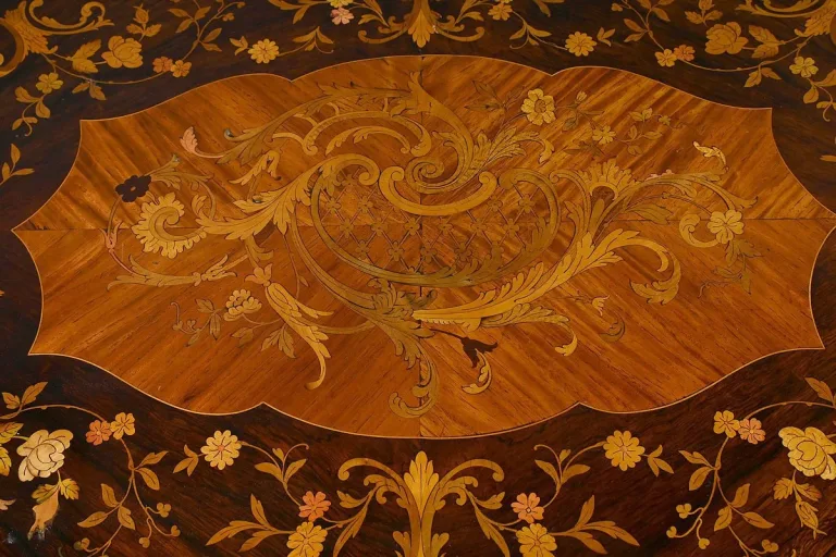 Table Bureau en Palissandre et Marqueteries, époque Napoléon III – 2ème partie XIXe