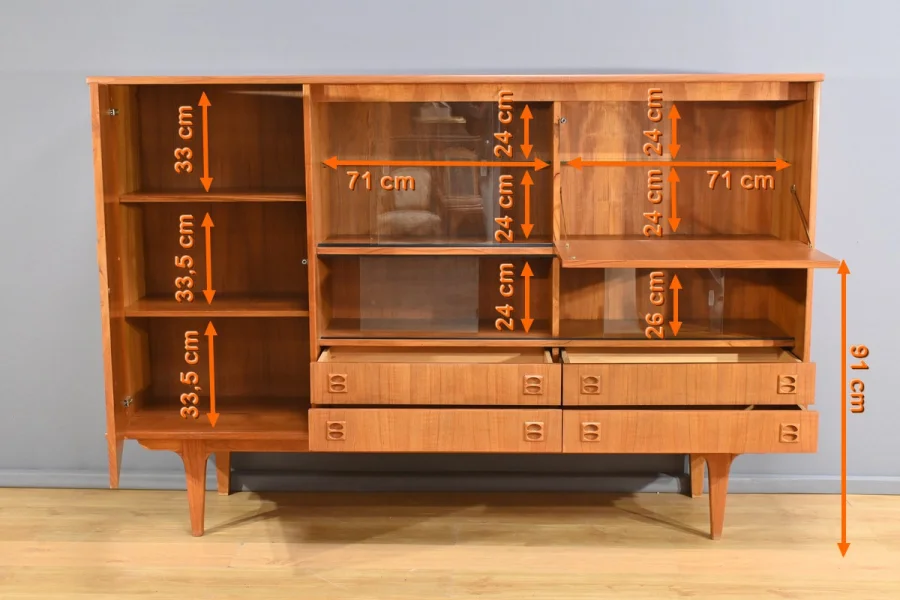 Buffet Scandinave en Teck Blond – 1970