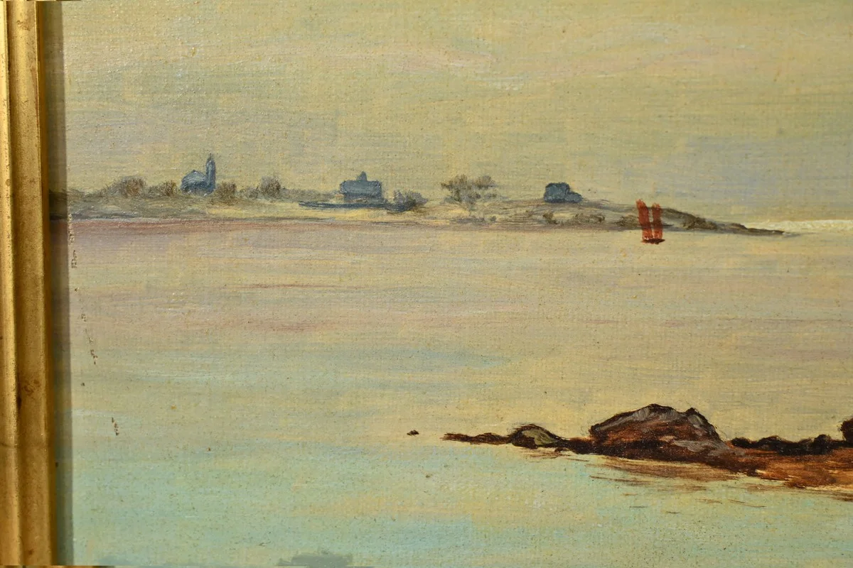 КАРТИНА МАСЛОМ подписана A DEREMY 1902
