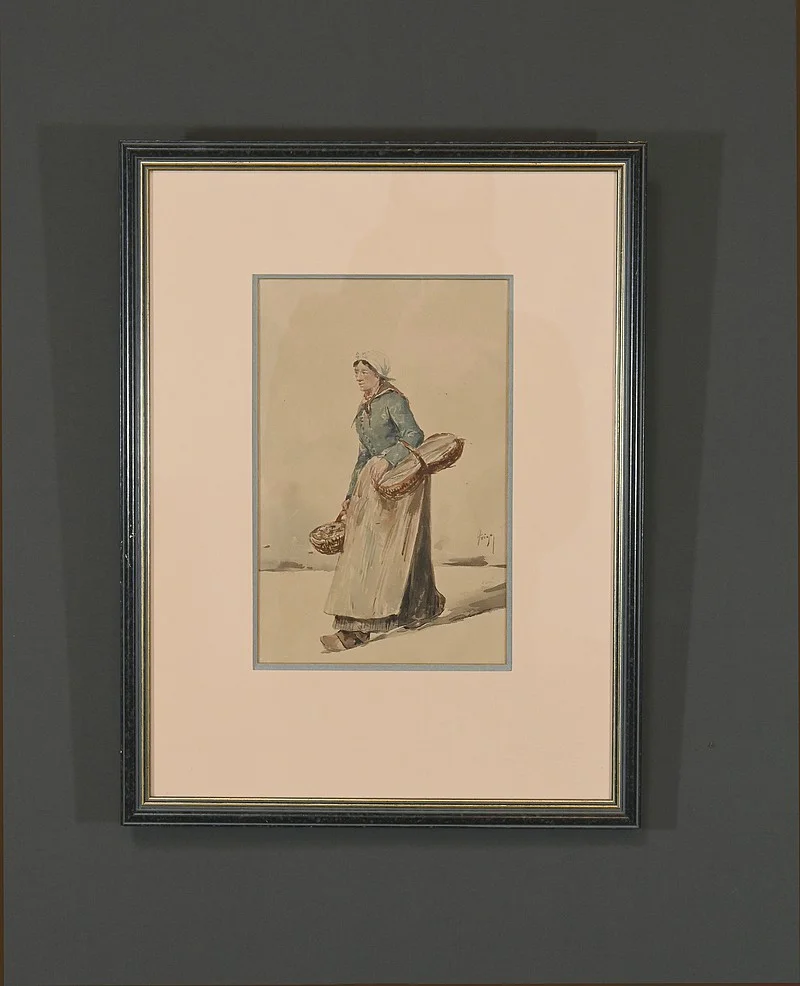 Aquarelle « La Marchande Nantaise » de Z. Trigo – Fin XIXe