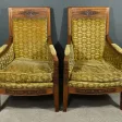 Paire de Fauteuils « Bergère » en Acajou, époque Empire – Début XIXe