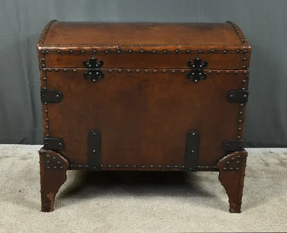 LARGE LEATHER TRUNK
