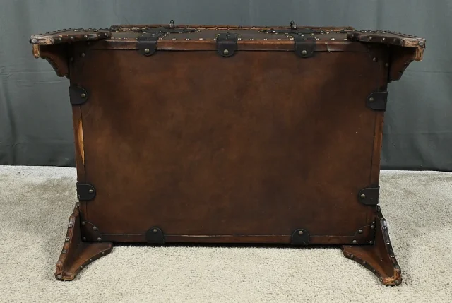 LARGE LEATHER TRUNK