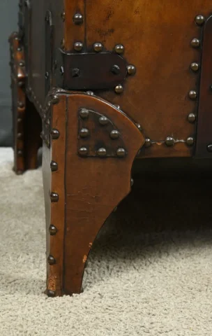 LARGE LEATHER TRUNK