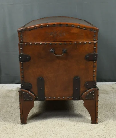 LARGE LEATHER TRUNK