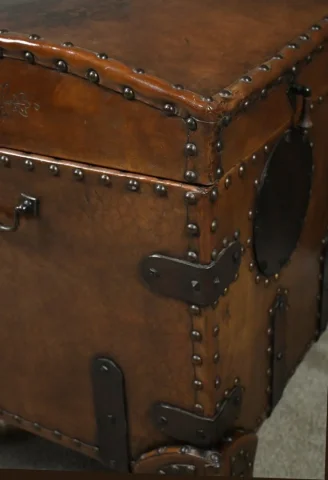 LARGE LEATHER TRUNK
