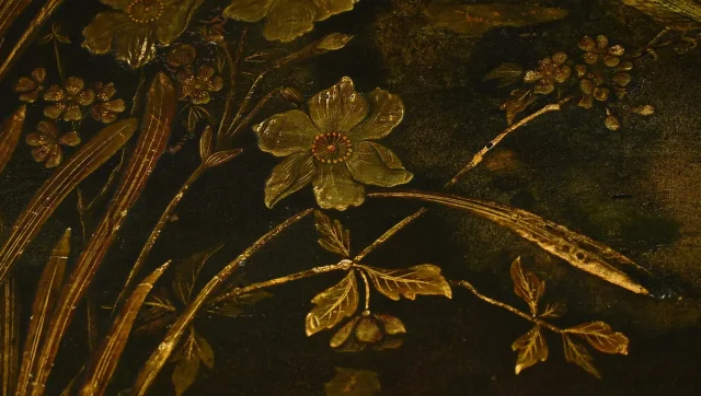 Table à Thé en Bois Laqué à Décors Asiatiques – Fin XIXe